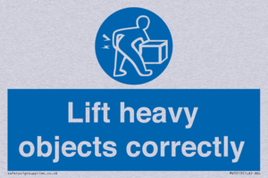 Lift heavy objects correctly